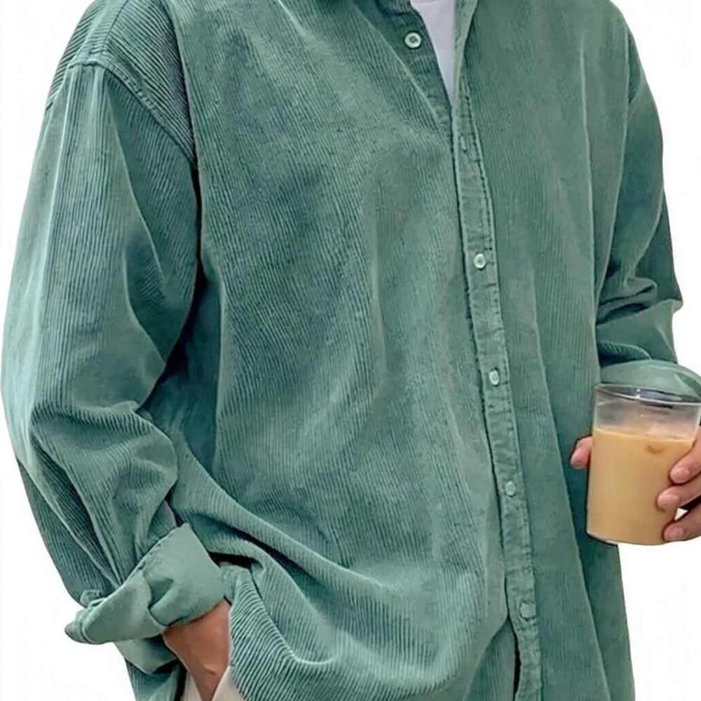 Heren Corduroy Overhemden Lang - Corduroy Button Up Shirt Men recensie en prijs