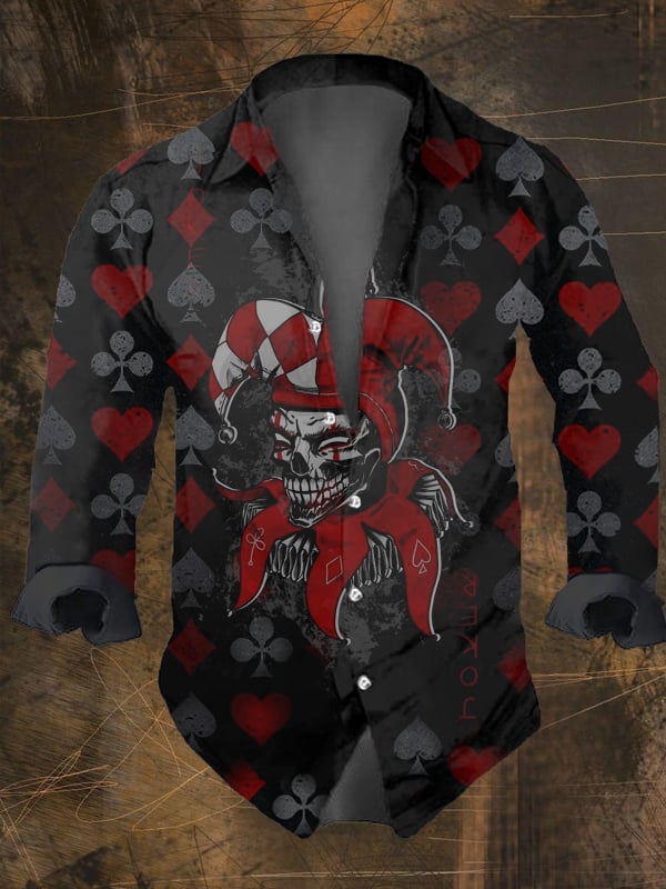 Halloween Men's Dark Skull Pri - Vintage Hawaiian Floral Shirt recensie en prijs