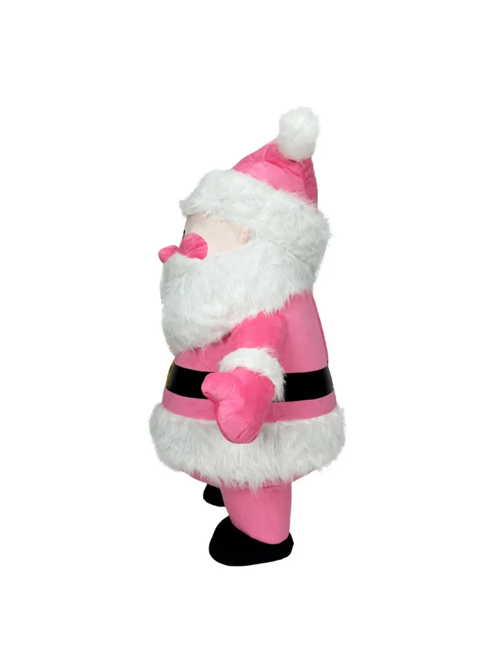 Roze opblaasbaar kerstmankostu - Suits recensie en prijs